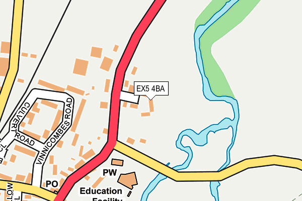 EX5 4BA map - OS OpenMap – Local (Ordnance Survey)
