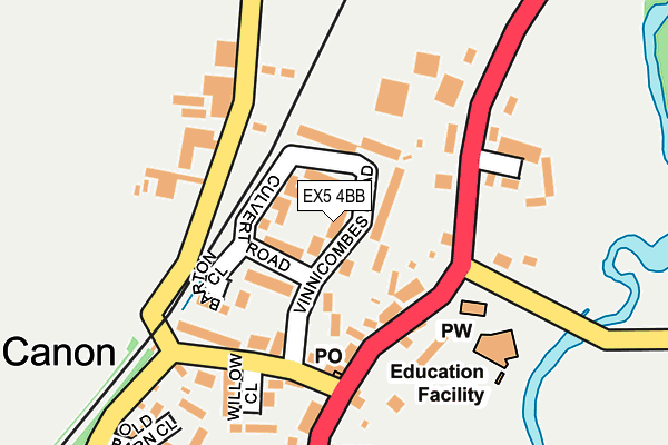 EX5 4BB map - OS OpenMap – Local (Ordnance Survey)