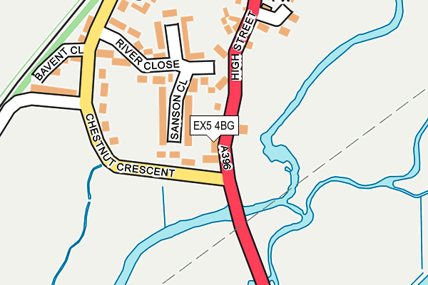 EX5 4BG map - OS OpenMap – Local (Ordnance Survey)