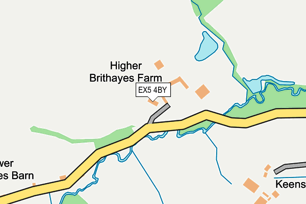EX5 4BY map - OS OpenMap – Local (Ordnance Survey)
