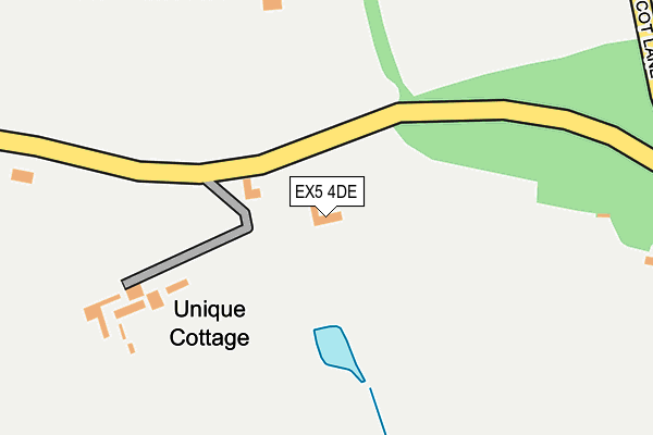 EX5 4DE map - OS OpenMap – Local (Ordnance Survey)