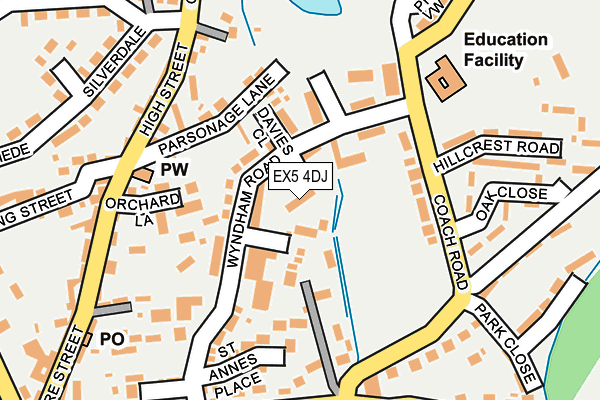 EX5 4DJ map - OS OpenMap – Local (Ordnance Survey)