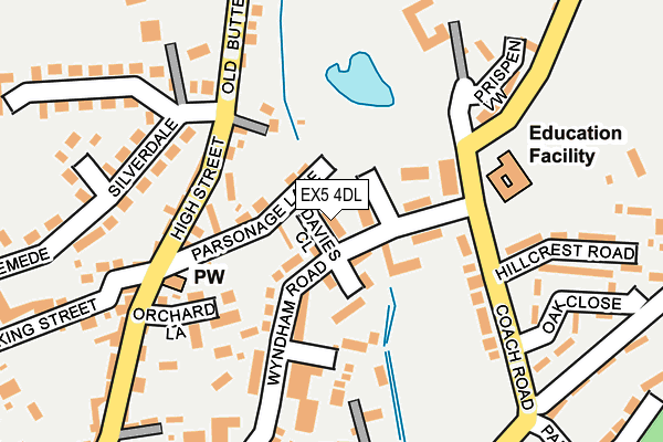 EX5 4DL map - OS OpenMap – Local (Ordnance Survey)