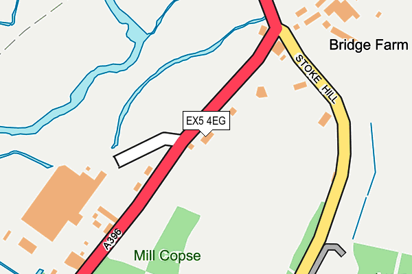 EX5 4EG map - OS OpenMap – Local (Ordnance Survey)