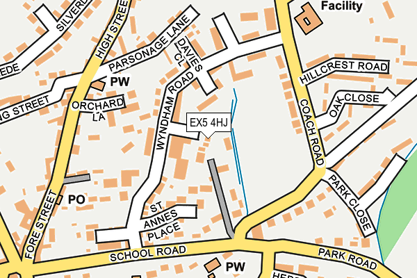 EX5 4HJ map - OS OpenMap – Local (Ordnance Survey)