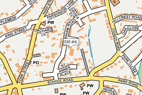 EX5 4HL map - OS OpenMap – Local (Ordnance Survey)