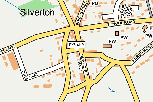 EX5 4HR map - OS OpenMap – Local (Ordnance Survey)