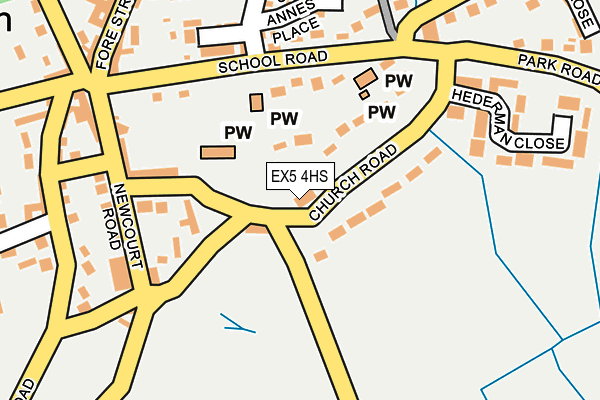 EX5 4HS map - OS OpenMap – Local (Ordnance Survey)