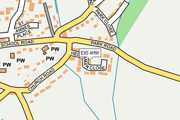 EX5 4HW map - OS OpenMap – Local (Ordnance Survey)