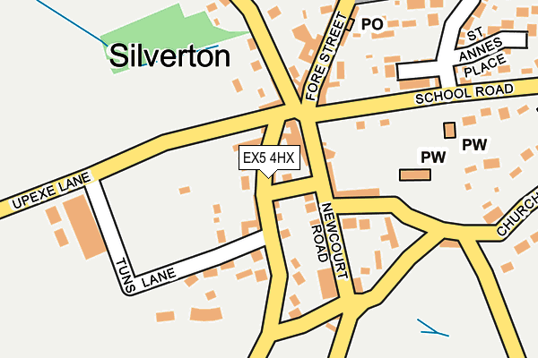 EX5 4HX map - OS OpenMap – Local (Ordnance Survey)