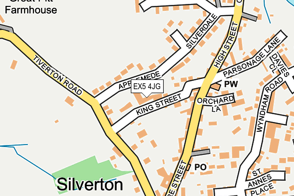 EX5 4JG map - OS OpenMap – Local (Ordnance Survey)