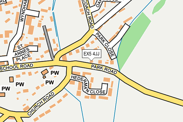 EX5 4JJ map - OS OpenMap – Local (Ordnance Survey)