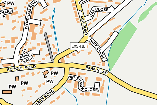 EX5 4JL map - OS OpenMap – Local (Ordnance Survey)