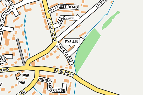 EX5 4JN map - OS OpenMap – Local (Ordnance Survey)