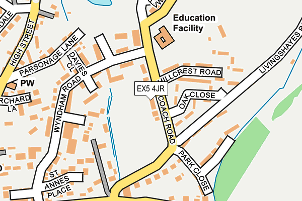 EX5 4JR map - OS OpenMap – Local (Ordnance Survey)