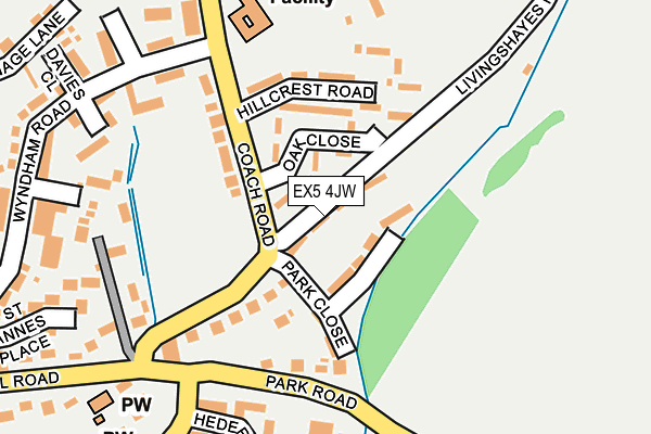 EX5 4JW map - OS OpenMap – Local (Ordnance Survey)
