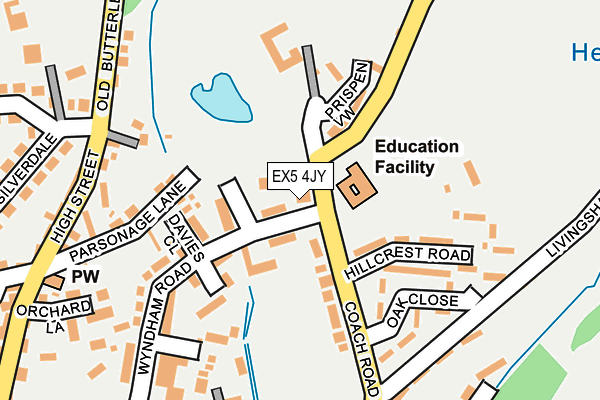 EX5 4JY map - OS OpenMap – Local (Ordnance Survey)