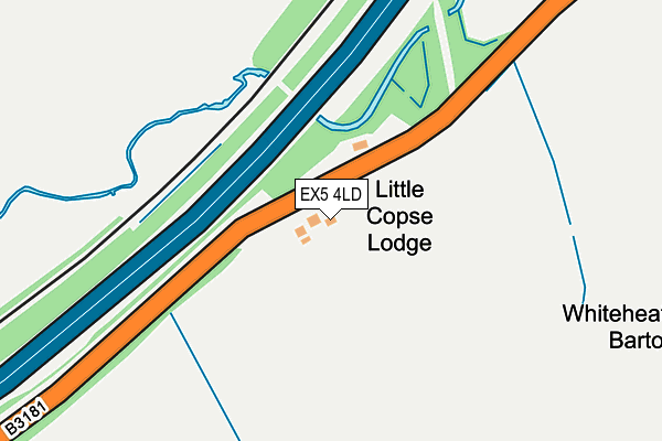 EX5 4LD map - OS OpenMap – Local (Ordnance Survey)