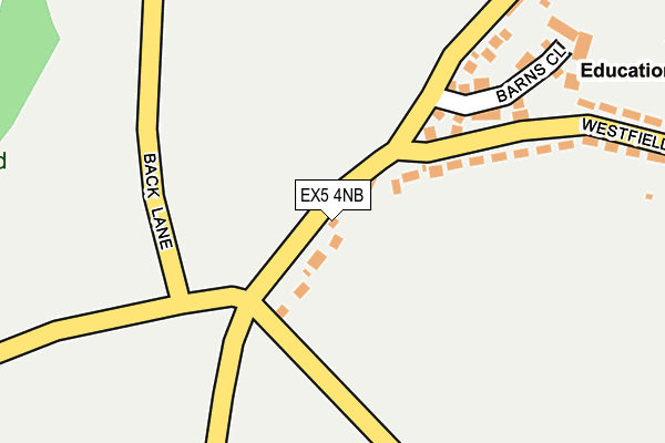 EX5 4NB map - OS OpenMap – Local (Ordnance Survey)