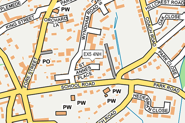 EX5 4NH map - OS OpenMap – Local (Ordnance Survey)