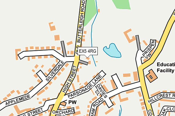 EX5 4RG map - OS OpenMap – Local (Ordnance Survey)