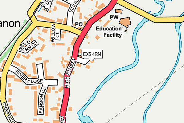 EX5 4RN map - OS OpenMap – Local (Ordnance Survey)