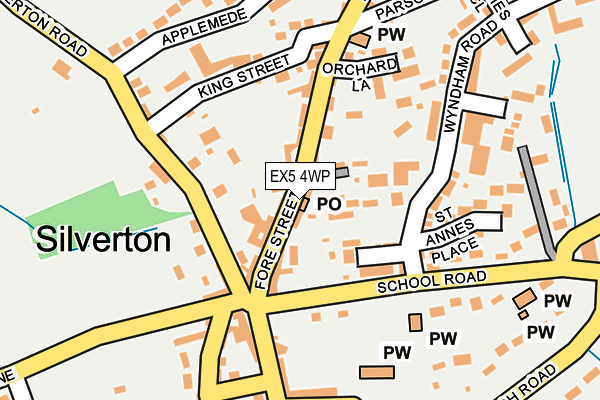 EX5 4WP map - OS OpenMap – Local (Ordnance Survey)