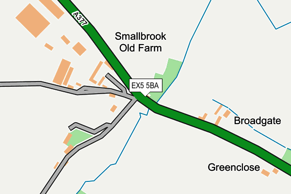 EX5 5BA map - OS OpenMap – Local (Ordnance Survey)