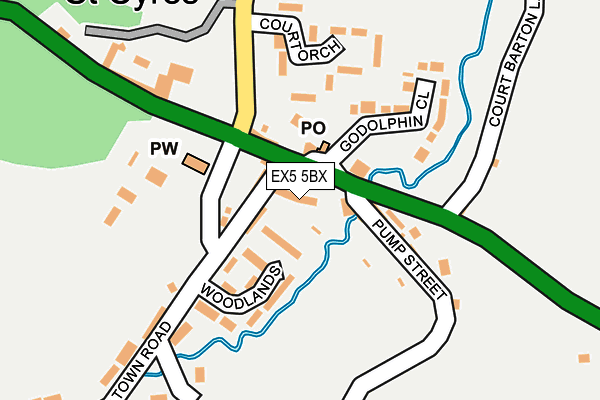 EX5 5BX map - OS OpenMap – Local (Ordnance Survey)