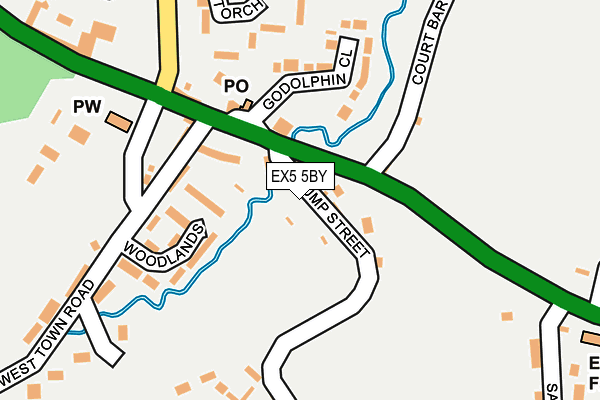 EX5 5BY map - OS OpenMap – Local (Ordnance Survey)