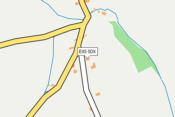 EX5 5DX map - OS OpenMap – Local (Ordnance Survey)