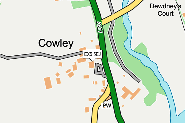 EX5 5EJ map - OS OpenMap – Local (Ordnance Survey)