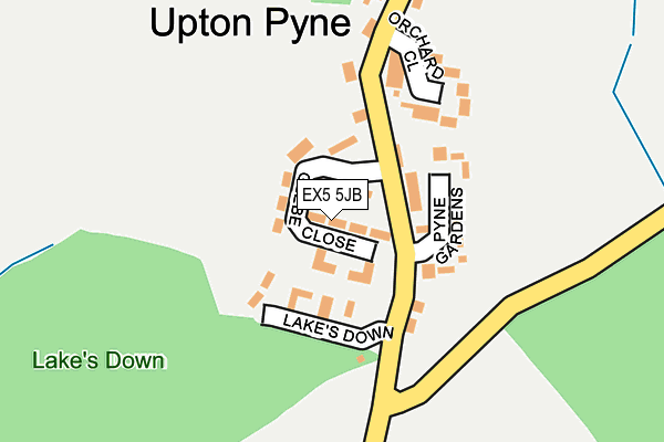 EX5 5JB map - OS OpenMap – Local (Ordnance Survey)