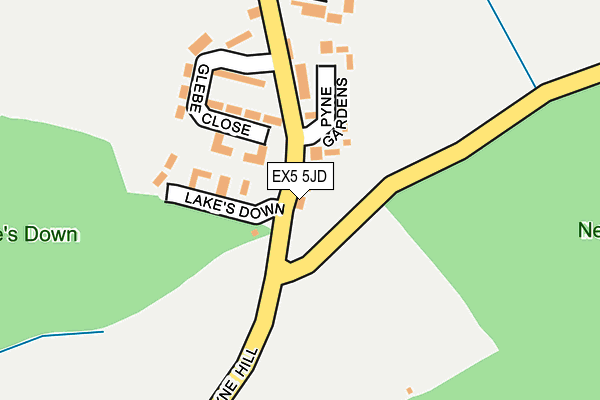 EX5 5JD map - OS OpenMap – Local (Ordnance Survey)