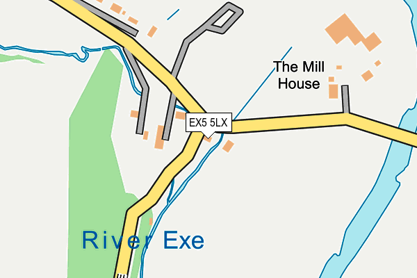 EX5 5LX map - OS OpenMap – Local (Ordnance Survey)