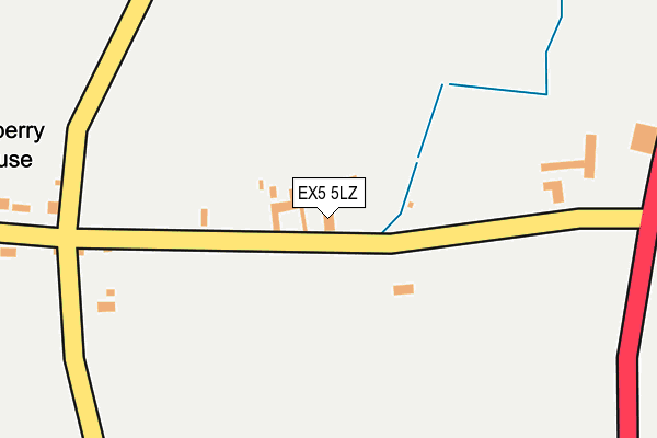 EX5 5LZ map - OS OpenMap – Local (Ordnance Survey)