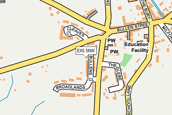 EX5 5NW map - OS OpenMap – Local (Ordnance Survey)