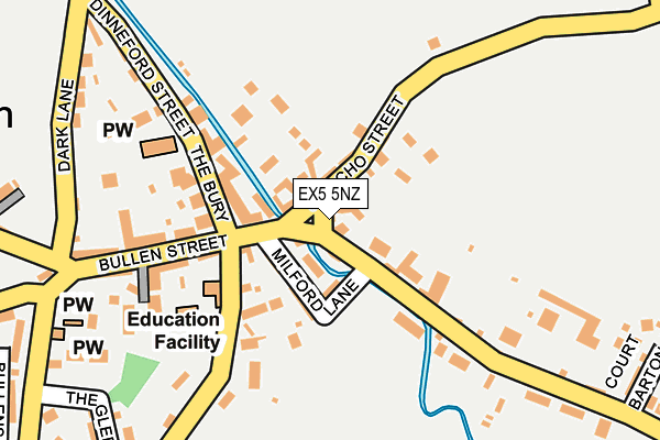 EX5 5NZ map - OS OpenMap – Local (Ordnance Survey)