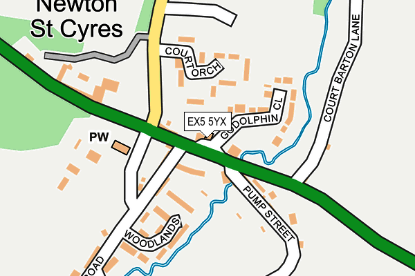 EX5 5YX map - OS OpenMap – Local (Ordnance Survey)
