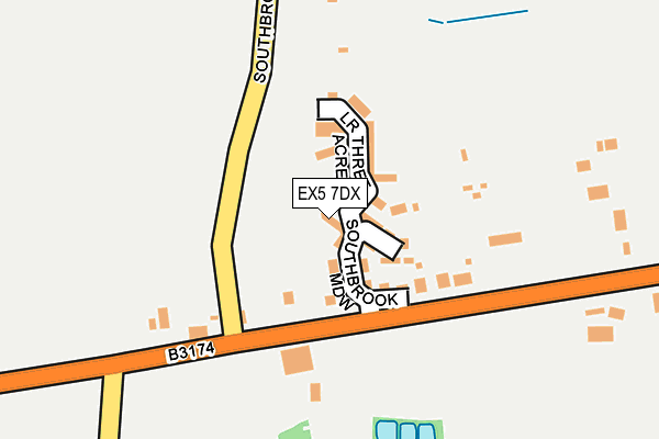 EX5 7DX map - OS OpenMap – Local (Ordnance Survey)