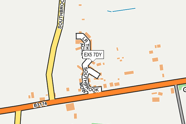 EX5 7DY map - OS OpenMap – Local (Ordnance Survey)