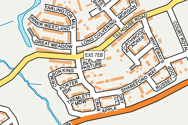 EX5 7EB map - OS OpenMap – Local (Ordnance Survey)