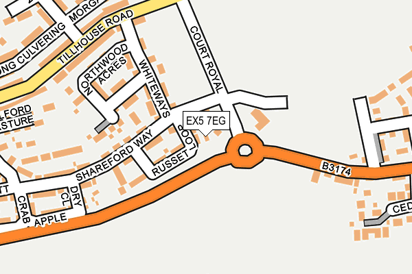 EX5 7EG map - OS OpenMap – Local (Ordnance Survey)