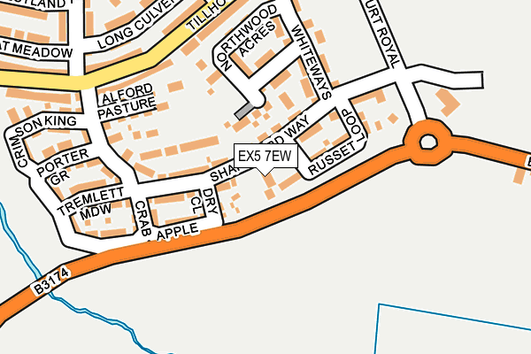 EX5 7EW map - OS OpenMap – Local (Ordnance Survey)