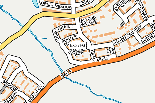 EX5 7FG map - OS OpenMap – Local (Ordnance Survey)