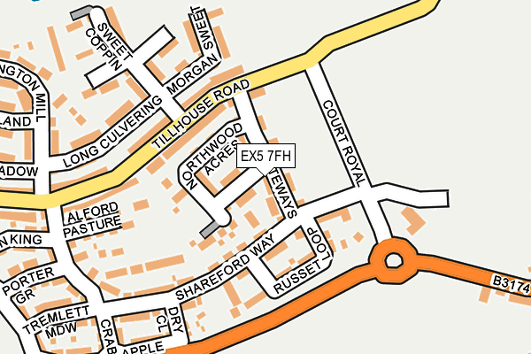 EX5 7FH map - OS OpenMap – Local (Ordnance Survey)
