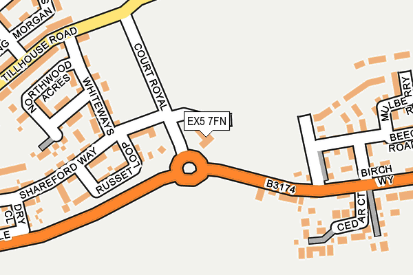 EX5 7FN map - OS OpenMap – Local (Ordnance Survey)