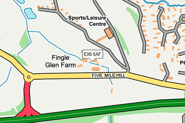 EX6 6AF map - OS OpenMap – Local (Ordnance Survey)