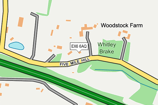 EX6 6AQ map - OS OpenMap – Local (Ordnance Survey)