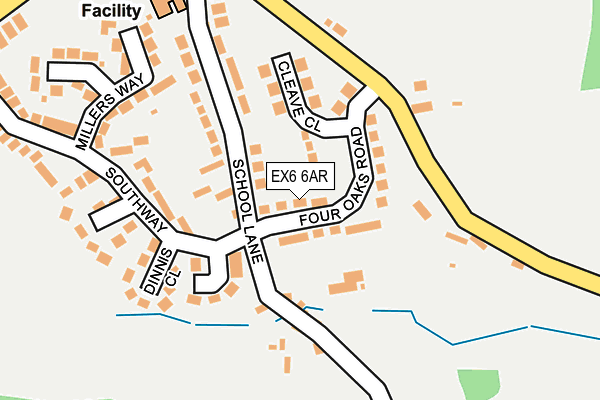 EX6 6AR map - OS OpenMap – Local (Ordnance Survey)